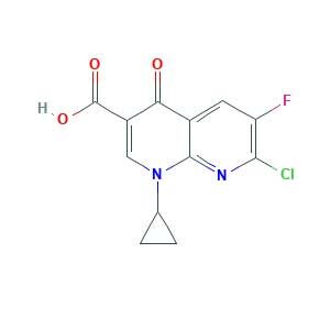 7-chloro-1-cyclopropyl-6-fluoro-4-oxo-1,8-naphthyridine-3-carboxylic acid