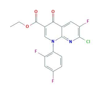 ethyl 7-chloro-1-(2,4-difluorophenyl)-6-fluoro-4-oxo-1,8-naphthyridine-3-carboxylate