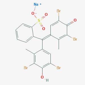 sodium;2-[(E)-(3,5-dibromo-4-hydroxy-2-methylphenyl)-(3,5-dibromo-2-methyl-4-oxocyclohexa-2,5-dien-1-ylidene)methyl]benzenesulfonate