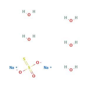 disodium;dioxido-oxo-sulfanylidene-?6-sulfane;pentahydrate