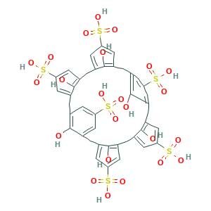 37,38,39,40,41,42-hexahydroxyheptacyclo[31.3.1.13,7.19,13.115,19.121,25.127,31]dotetraconta-1(36),3,5,7(42),9,11,13(41),15,17,19(40),21(39),22,24,27(38),28,30,33(37),34-octadecaene-5,11,17,23,29,35-hexasulfonic acid