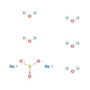 disodium;dioxido(oxo)silane;pentahydrate