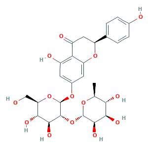 (2S)-7-[(2S,3R,4S,5S,6R)-4,5-dihydroxy-6-(hydroxymethyl)-3-[(2S,3R,4R,5R,6S)-3,4,5-trihydroxy-6-methyloxan-2-yl]oxyoxan-2-yl]oxy-5-hydroxy-2-(4-hydroxyphenyl)-2,3-dihydrochromen-4-one