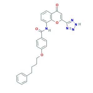 N-[4-oxo-2-(2H-tetrazol-5-yl)chromen-8-yl]-4-(4-phenylbutoxy)benzamide