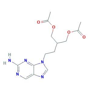 [2-(acetyloxymethyl)-4-(2-aminopurin-9-yl)butyl] acetate