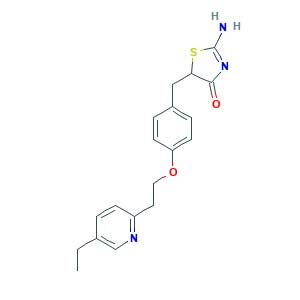 2-amino-5-[[4-[2-(5-ethylpyridin-2-yl)ethoxy]phenyl]methyl]-1,3-thiazol-4-one