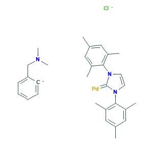 [1,3-bis(2,4,6-trimethylphenyl)imidazol-2-ylidene]palladium;N,N-dimethyl-1-phenylmethanamine;chloride