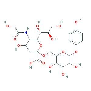 4-hydroxy-5-[(2-hydroxyacetyl)amino]-2-[[3,4,5-trihydroxy-6-(4-methoxyphenoxy)oxan-2-yl]methoxy]-6-[(1R,2R)-1,2,3-trihydroxypropyl]oxane-2-carboxylic acid