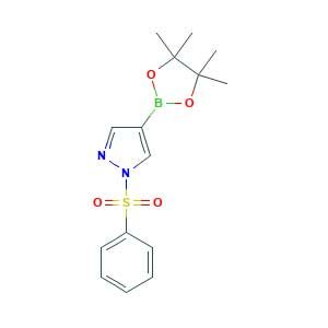 1-(benzenesulfonyl)-4-(4,4,5,5-tetramethyl-1,3,2-dioxaborolan-2-yl)pyrazole